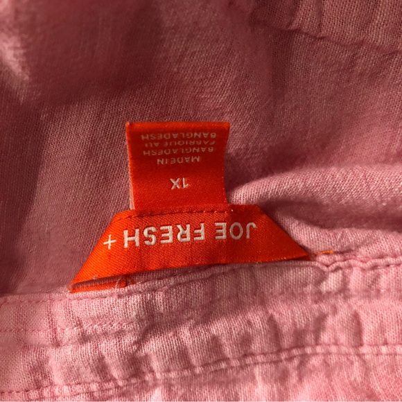 Pretty pink button up ladies 1x shirt by joe fresh - Picture 3 of 4